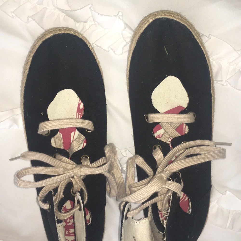 Rock and Candy lace up flats black